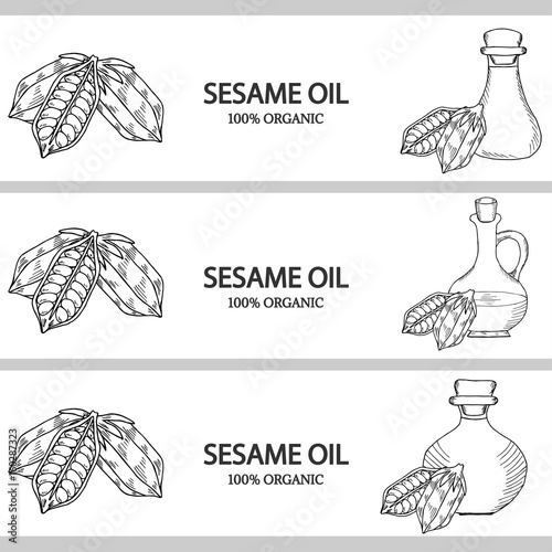 3 horizontal banners, sesame oil