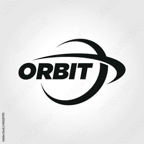 Orbit Typography Symbol illustration