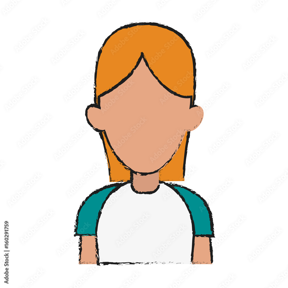 portrait of faceless woman icon image vector illustration design sketch style portrait of faceless woman icon image vector illustration design sketch style