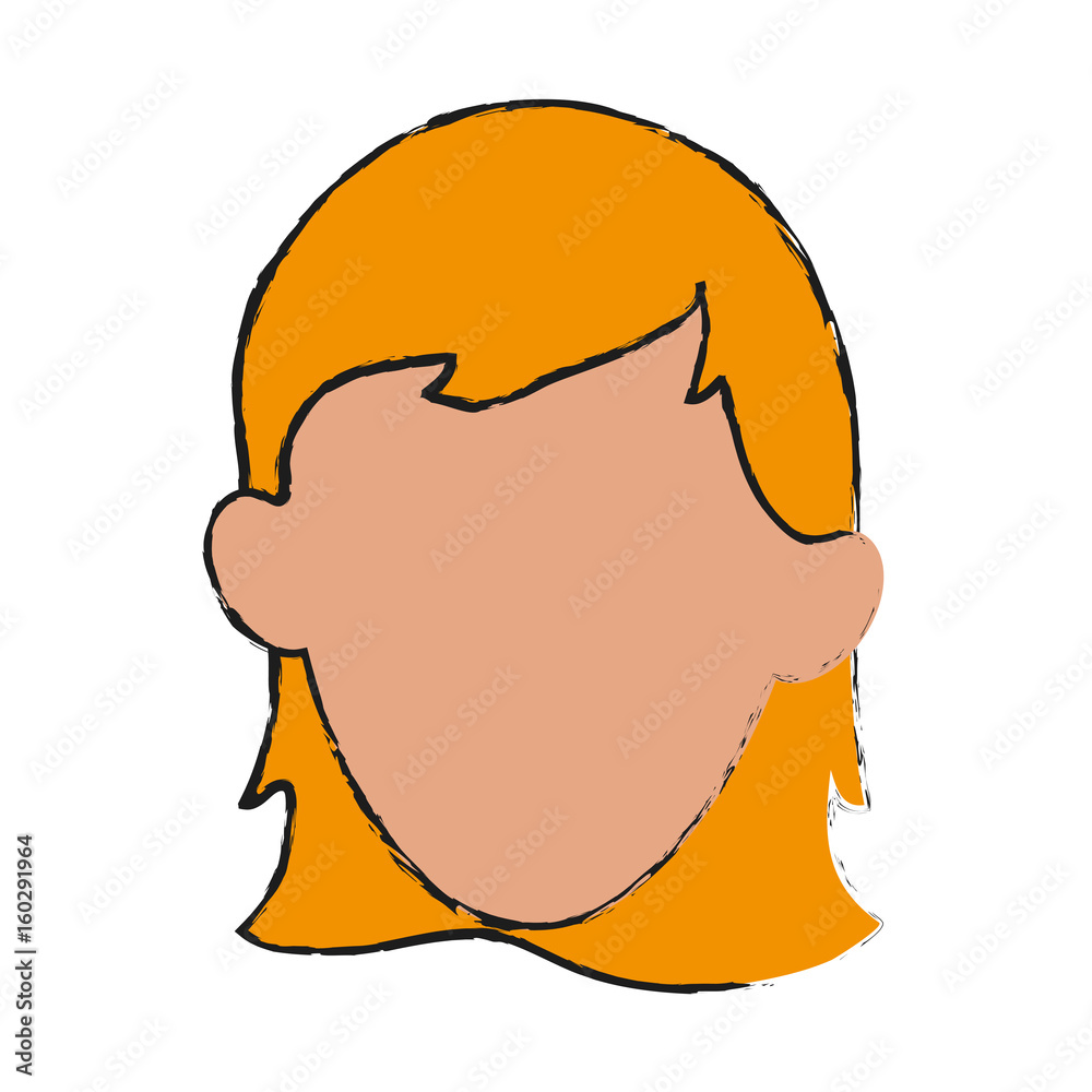 head of faceless woman icon image vector illustration design sketch style head of faceless woman icon image vector illustration design sketch style
