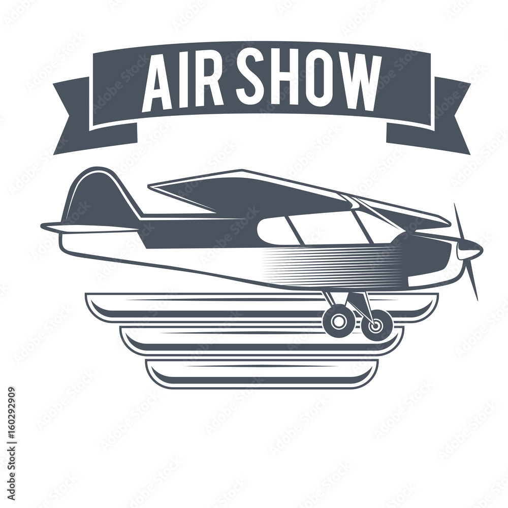 Obraz premium Air plane emblems vector labels
