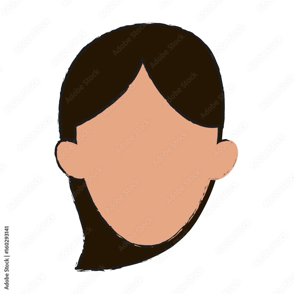 head of faceless woman icon image vector illustration design sketch style head of faceless woman icon image vector illustration design sketch style