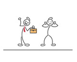 Creative Business Strategy Tips Stickman Illustration Concept - Don't Listen To Your Competitors