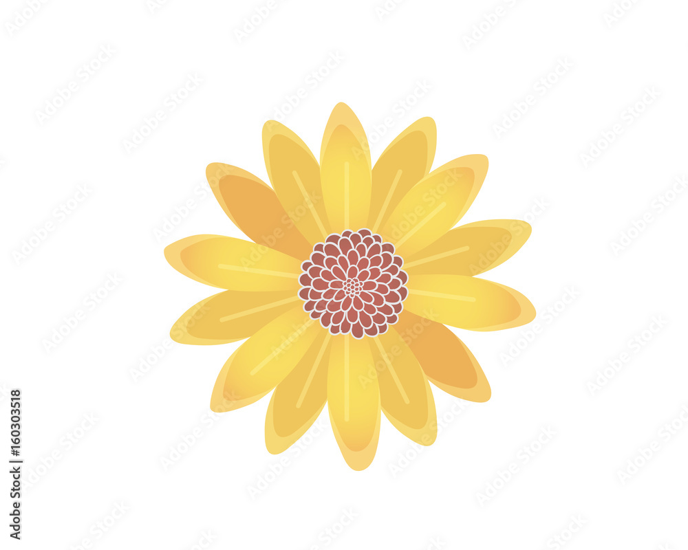 Modern Flower Symbol Logo - Sunflower Family Park