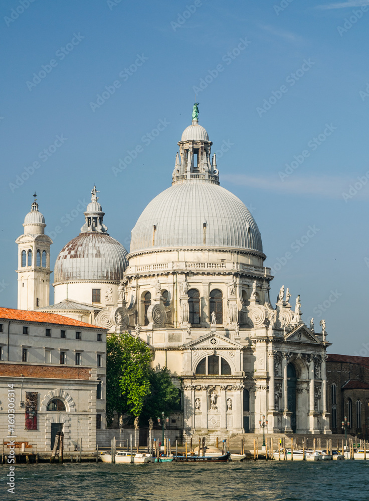 Panorama of Venice,Italy,Venice,2 June 2017,Panorama of Venice, Grande Canal, Madonna Cathedral of Salute,It was built in 1681 in the Baroque style by architect Balthasar Longen