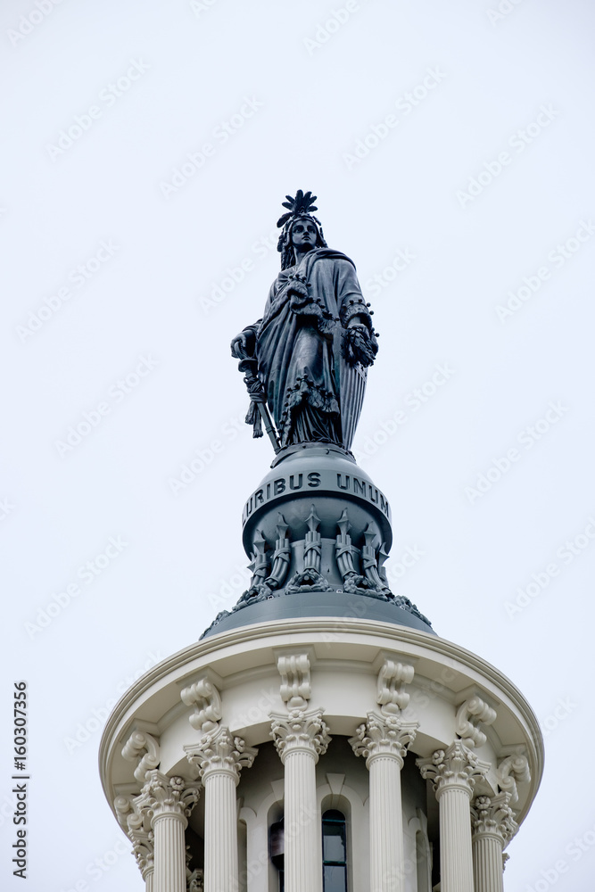 U.S. Capitol with Closeup of the Statue of Freedom