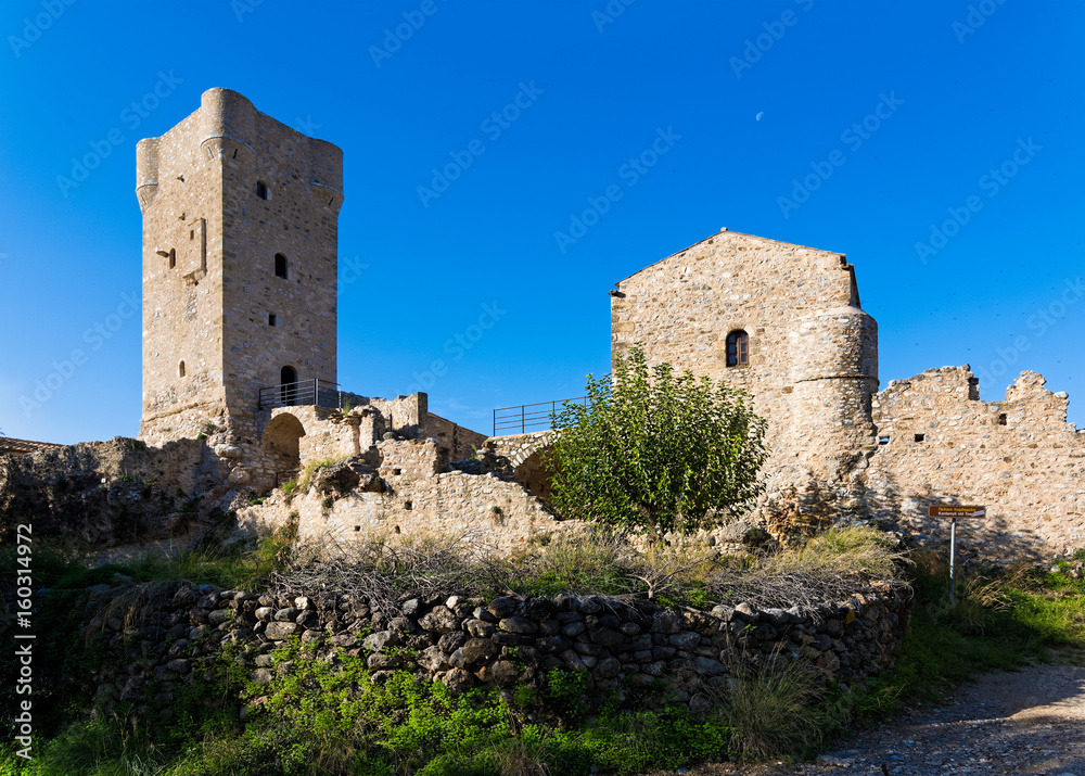 Traditional tower house in the old town of Kardamyli in Peloponnese, Greece