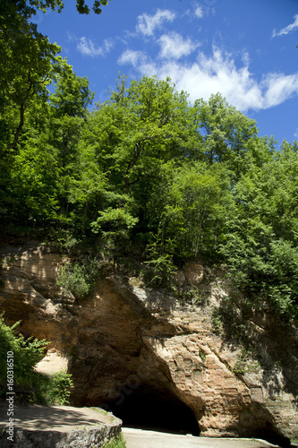 Gutman´s Cave on the Gauja River bank in the National Park of Sigulda, Vidzeme Region, Latvia