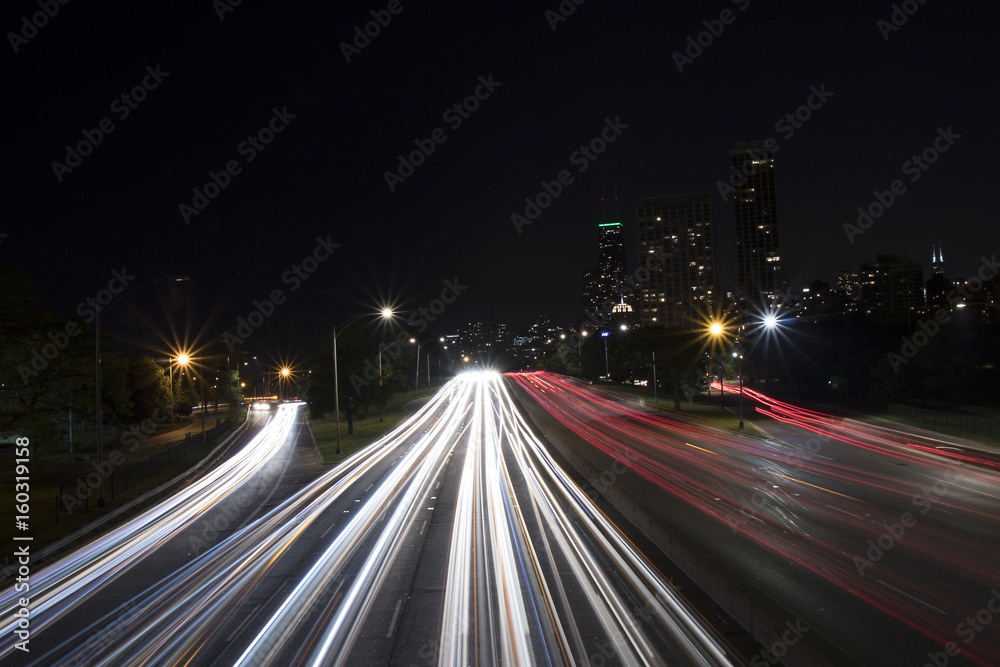 Chicago Traffic at Night
