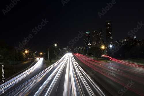 Chicago Traffic at Night © Katelyn
