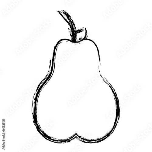 pear fruit icon over white background vector illustration