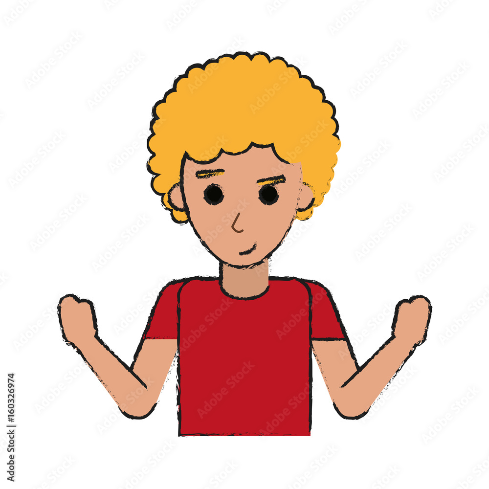 young happy man in casual outfit icon image young happy man in casual outfit icon image