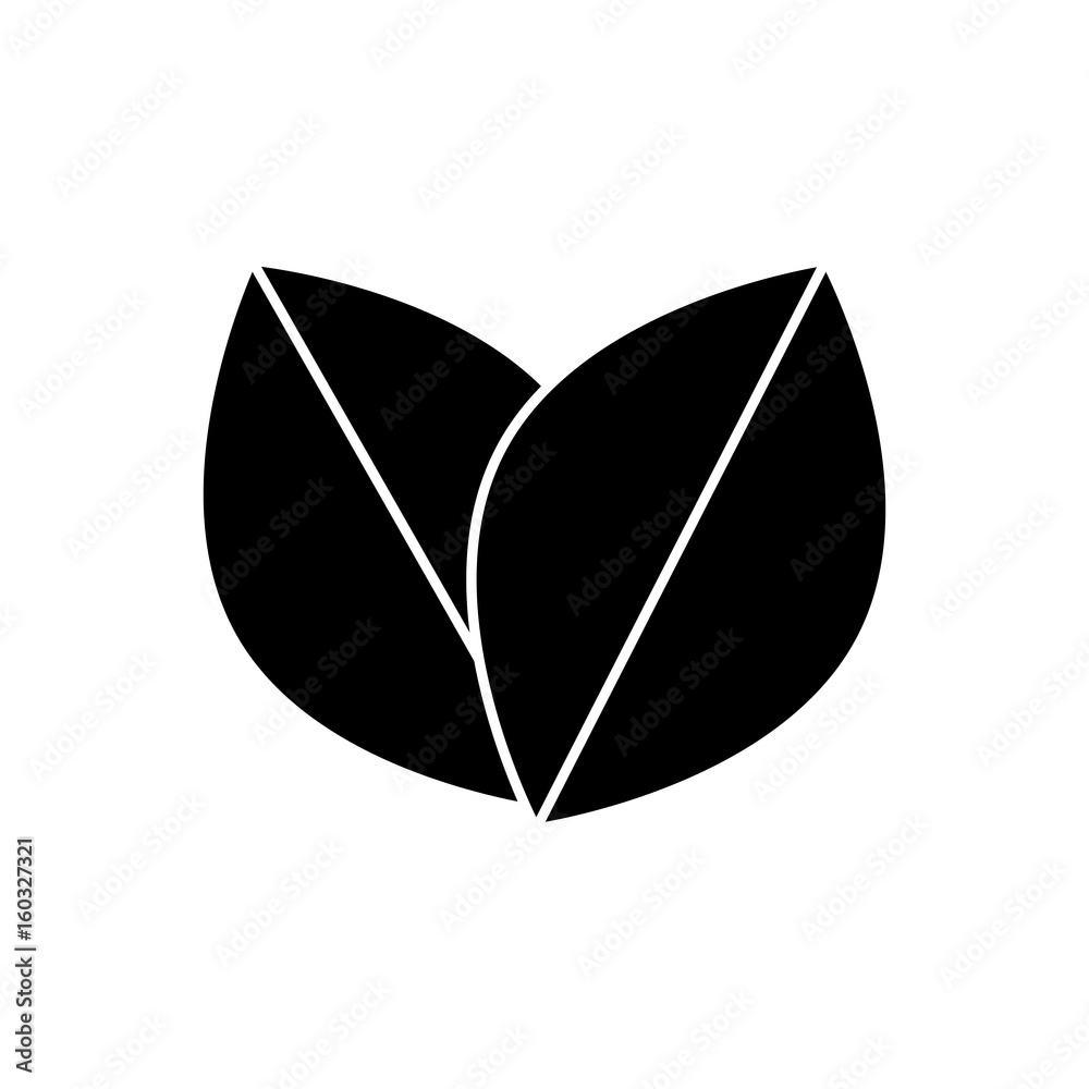 leaves icon over white background vector illustration leaves icon over white background vector illustration
