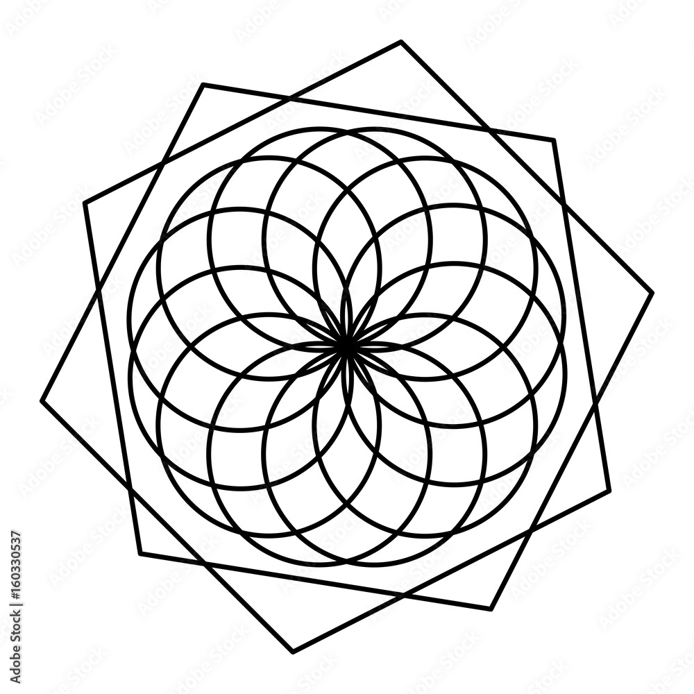 Obraz premium symmetrical figure icon over white background vector illustration