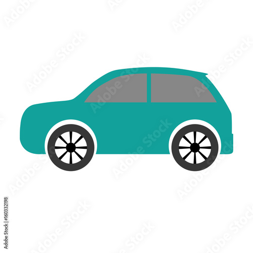 car icon over white background colorful design vector illustration
