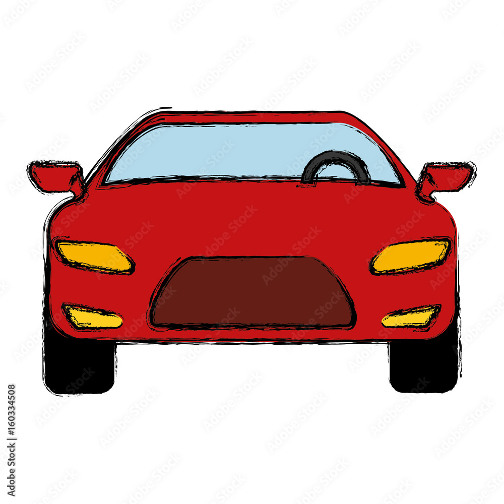 sport car icon over white background colorful design  vector illustration