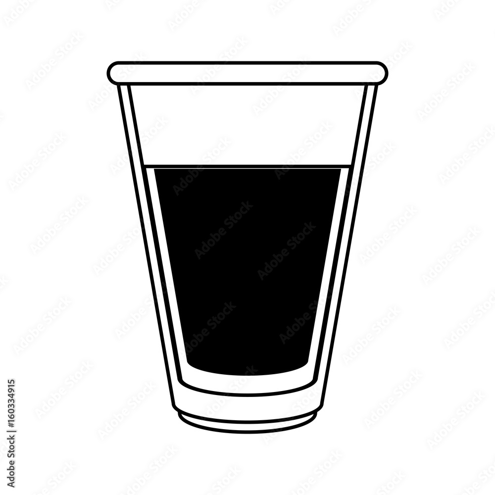 coffee beverage in glass cup icon image vector illustration design coffee beverage in glass cup icon image vector illustration design