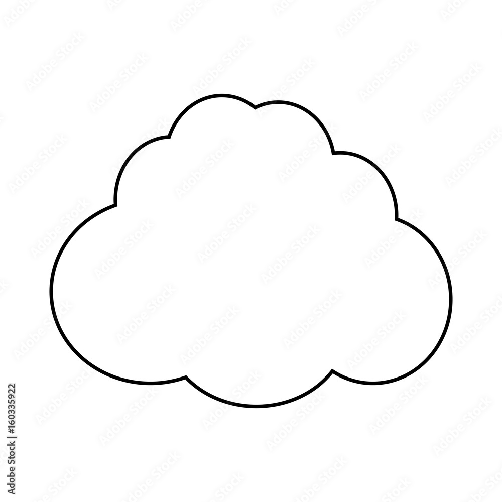 cloud icon over white background vector illustration cloud icon over white background vector illustration