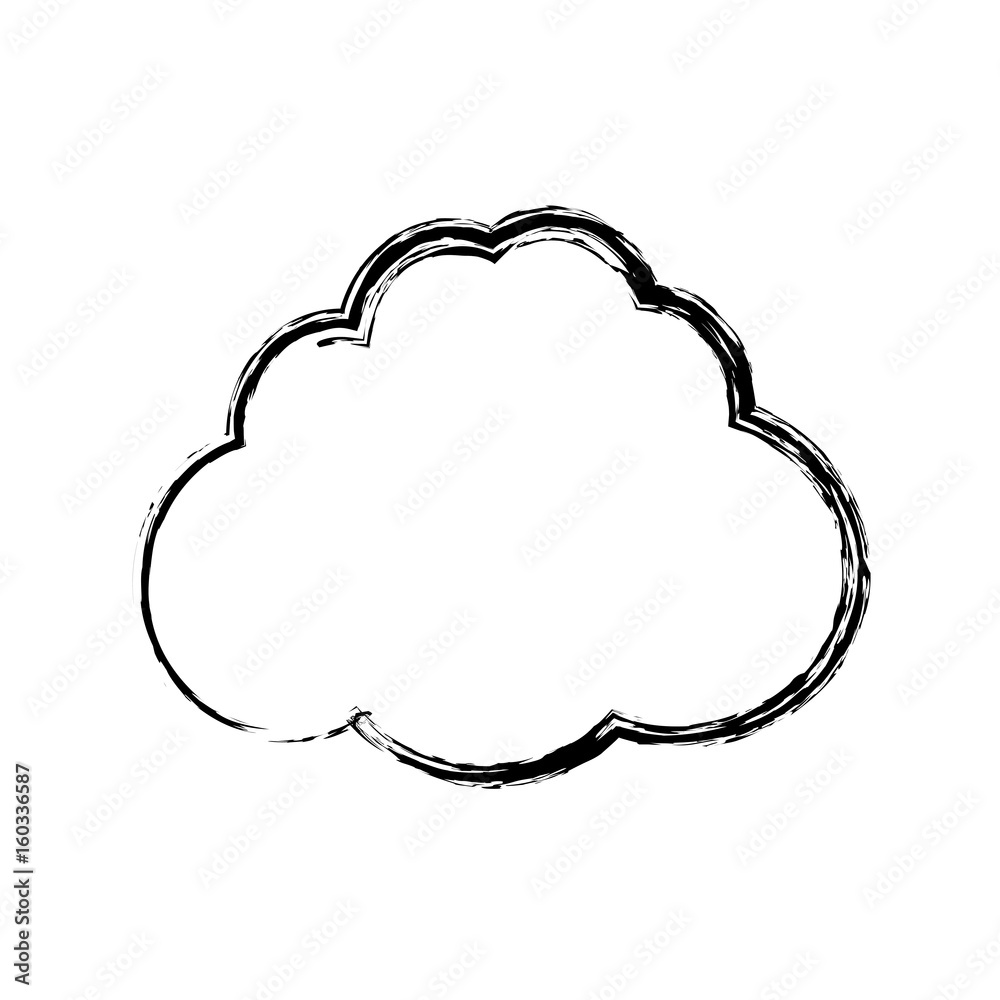 cloud icon over white background vector illustration cloud icon over white background vector illustration