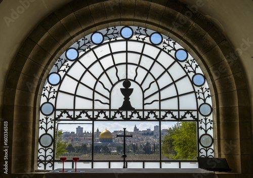 View from Dominus Flevit church on the old Jerusalem