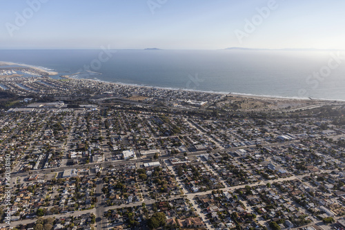 Aerial view of the Ventura County coast in Southern California.