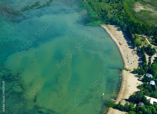 Canvas Print Aerial view of bay, at day, summer, Toronto, Ontario, Canada.