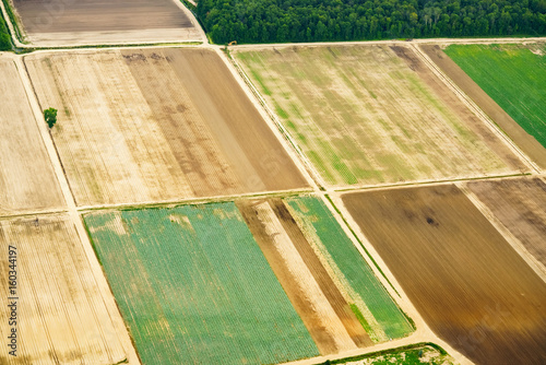 Sticker High angle view of farmland a day, Toronto, Ontario, Canada.