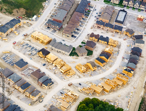Photography High angle view of construction site, at day, Toronto, Ontario, Canada