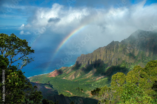 Rainbow At Kalalau Valley