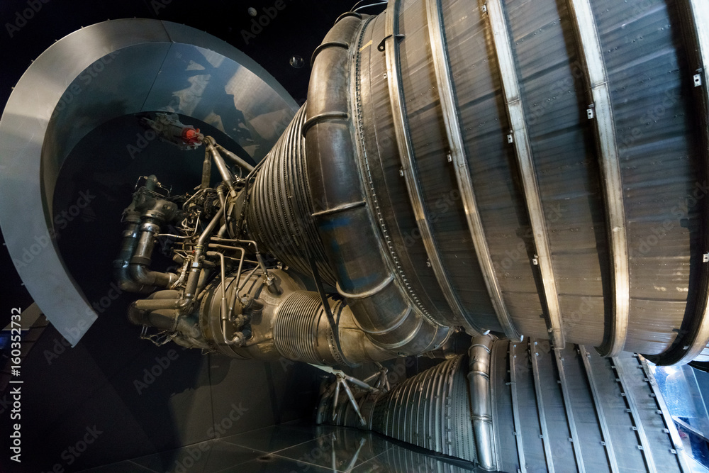 Low angle view, close up, space travel rocket engine, close up. Low angle view, close up, space travel rocket engine, close up.