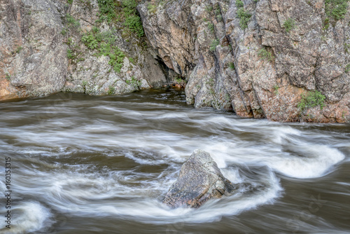 spring runoff of Poudre River in Colorado
