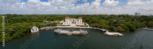 Aerial image of Vizcaya Museum and Gardens Miami Florida