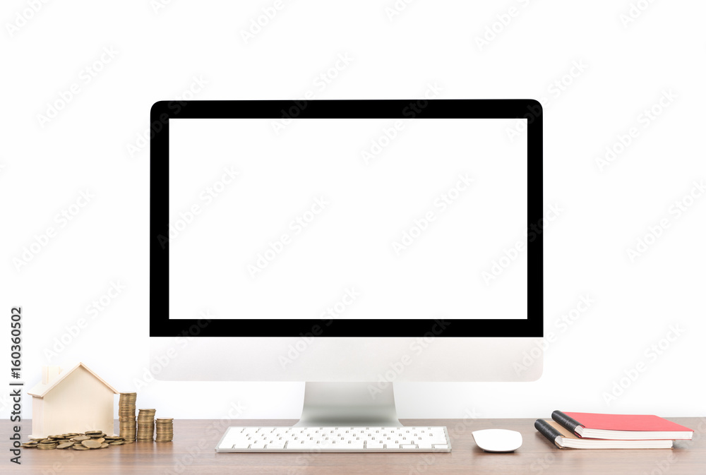 Computer display isolated on white Computer display isolated on white