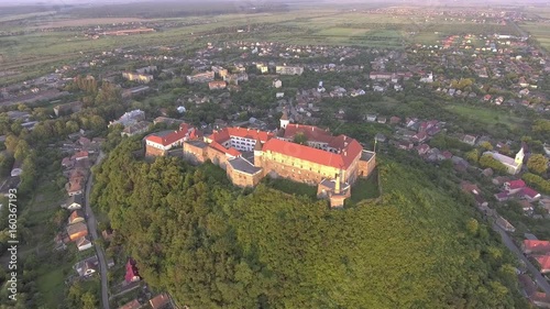 The unique sample of fortification architecture. the Palanok Castle. Mukachevo, Ukraine photo