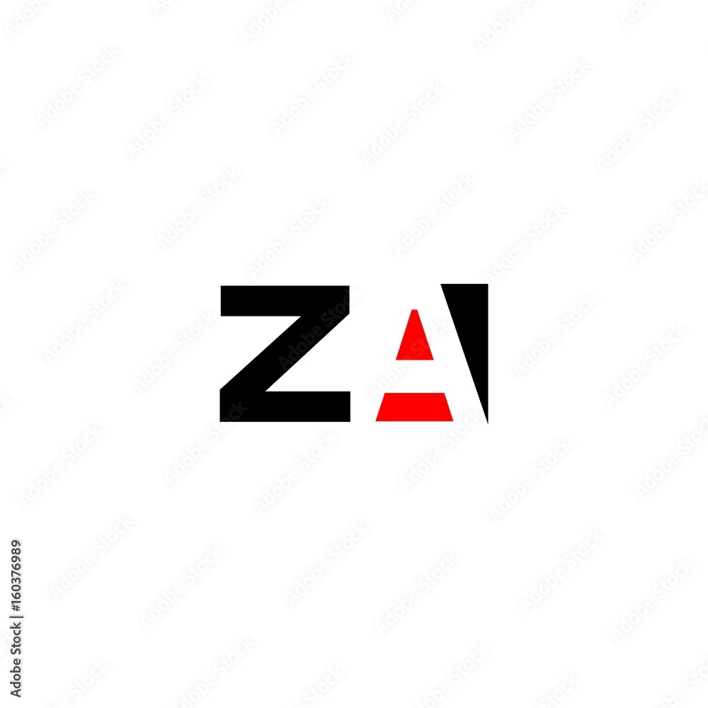 Obraz premium letter ZA logo vector