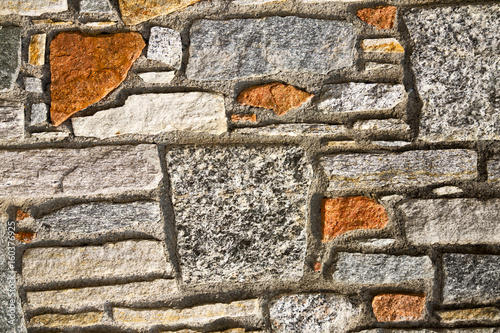 Fototapeta Naklejka Na Ścianę i Meble -  brick in  sempione street i varese abstract    and marble