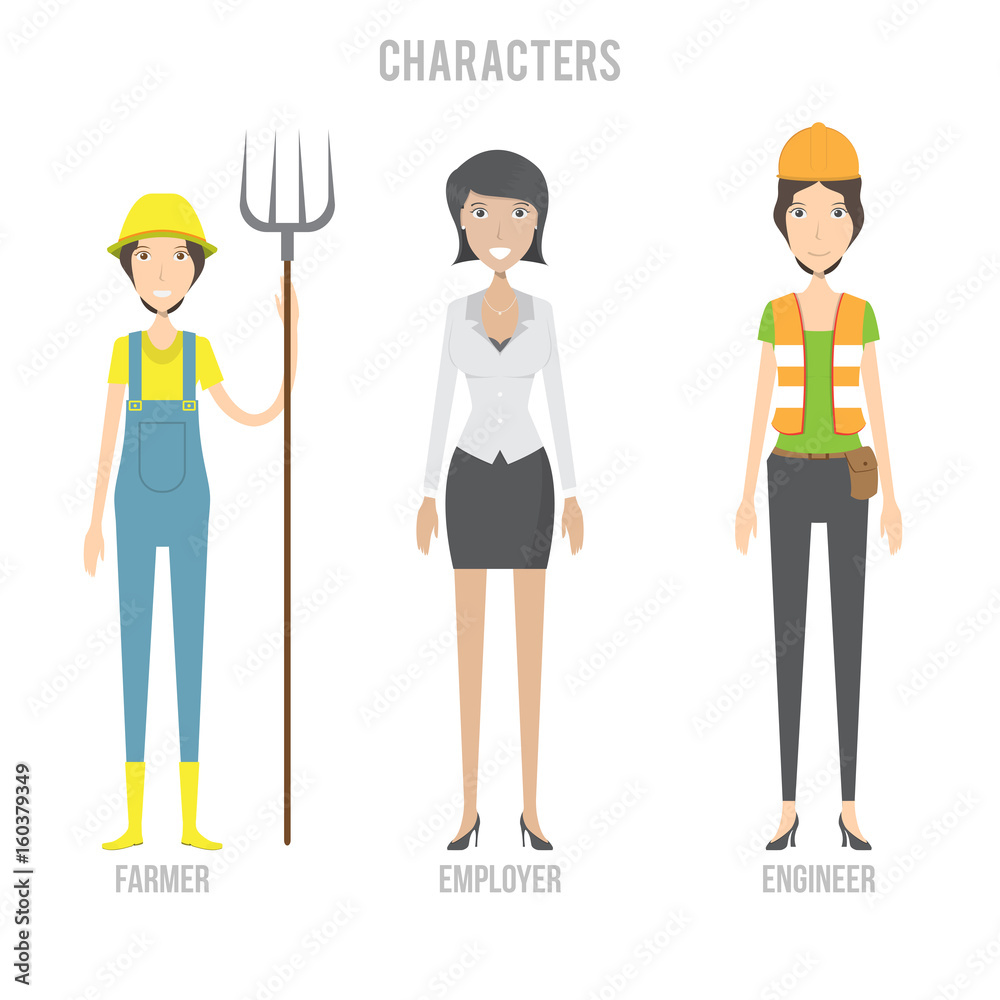 Character Set include farmer, engineer and employer Character Set include farmer, engineer and employer