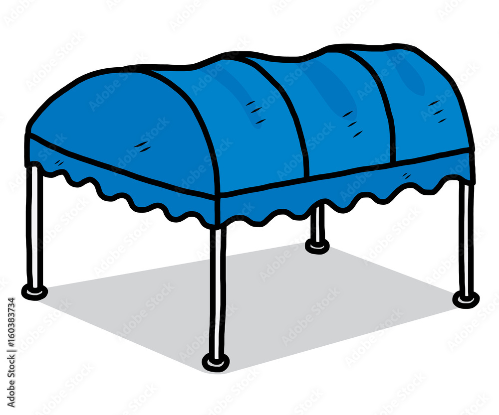 blue tent / cartoon vector and illustration, hand drawn style, isolated on  white background. Stock Vector | Adobe Stock