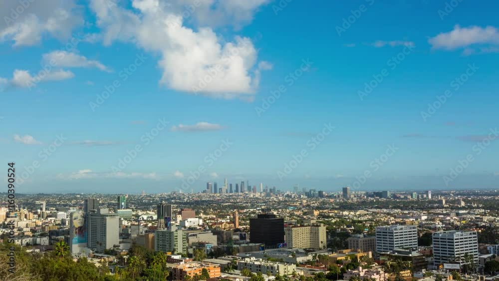 Hollywood and Los Angeles With a Tiny Cloud Day Timelapse Hollywood and Los Angeles With a Tiny Cloud Day Timelapse