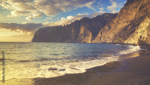 Sunset on the cliffs of Los Gigantes, Atlantic ocean, Tenerife © Mike Mareen