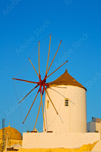 old mill in santorini greece europe and the sky sunrise