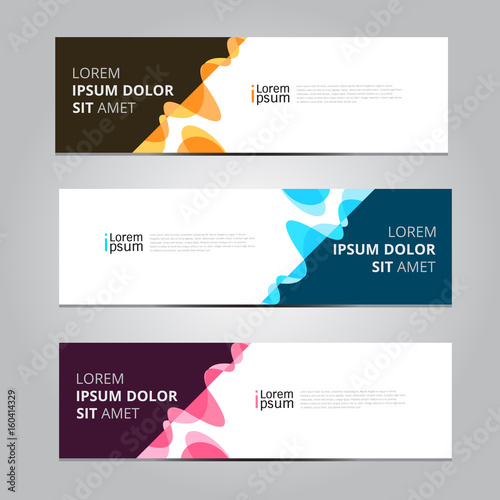 Vector abstract design banner web template.