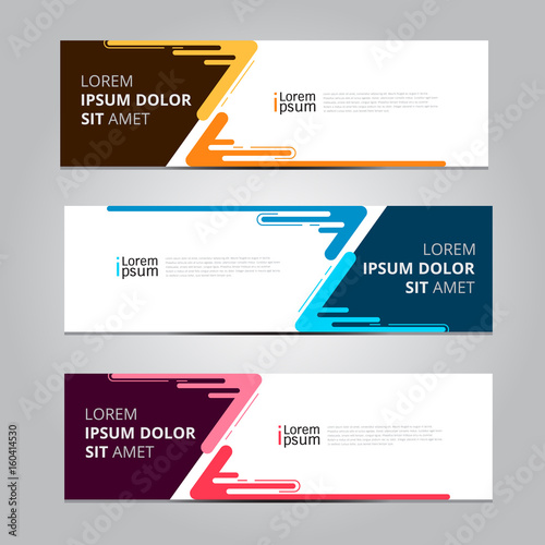 Vector abstract design banner web template.