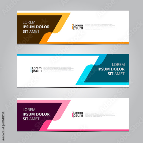 Vector abstract design banner web template.