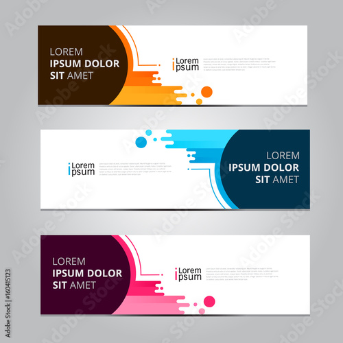 Vector abstract design banner web template.