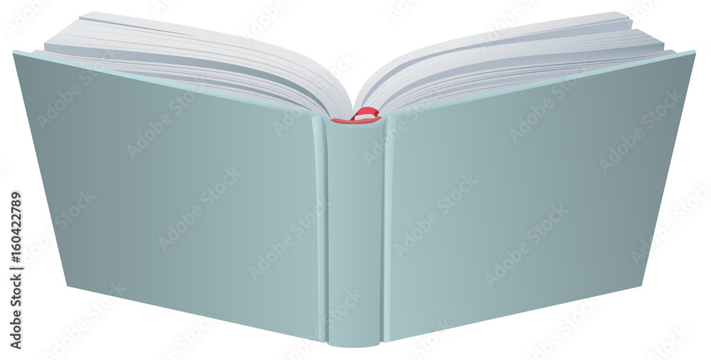 Obraz premium Open book hardcover 3d realistic vector illustration