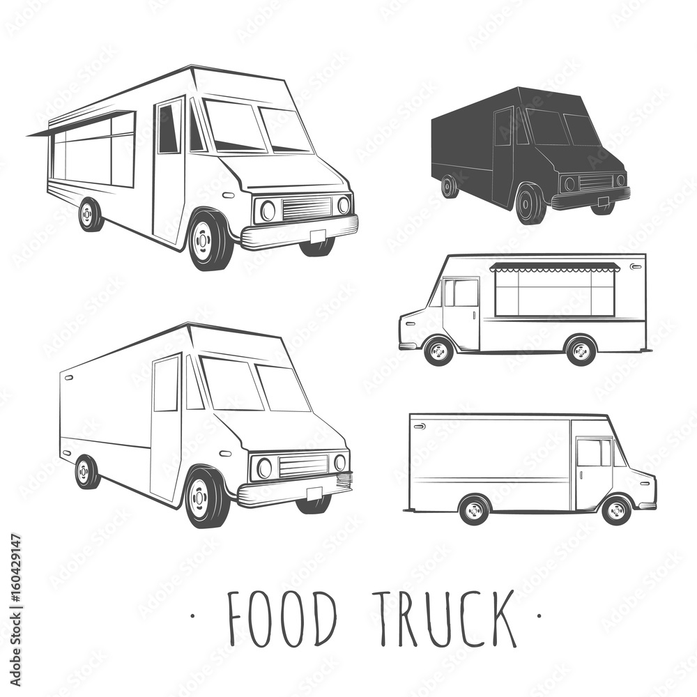 Food truck blank stock vector adobe stock