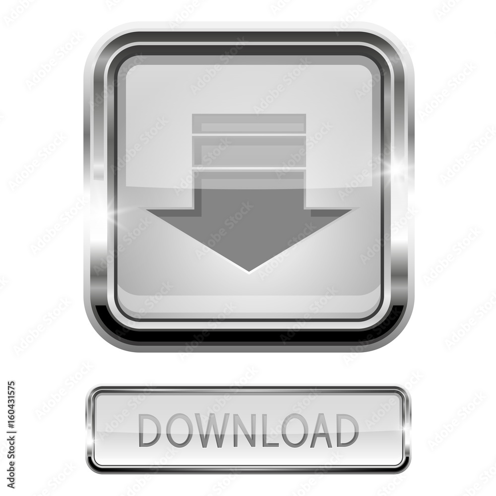 Download button with chrome frame Download button with chrome frame