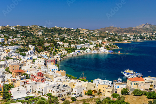 The picturesque coastline of Agia Marina village, Leros island, Dodecanese, Greece © r_andrei