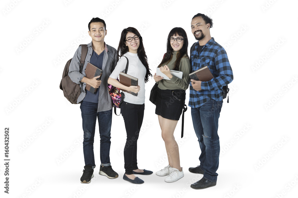 Diversity students standing in the studio Diversity students standing in the studio